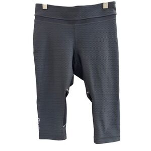 SportHill Capri Leggings Running Hiking Small Black SwiftDry Ultra Textured